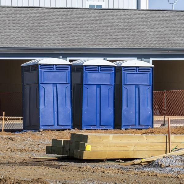Heavy-duty construction site porta potty in Burlington, North Carolina